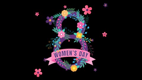 Happy Womens Day Animated Motion Graphicsmarch Stock Footage Video (100 ...