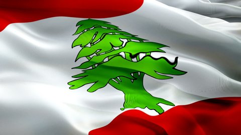 Lebanon flag video. National 3d Lebanese Flag Slow Motion video. Lebanon Flag Blowing Close Up. Lebanese Flags Motion Loop HD resolution Background Closeup 1080p Full HD video flags waving in wind vid