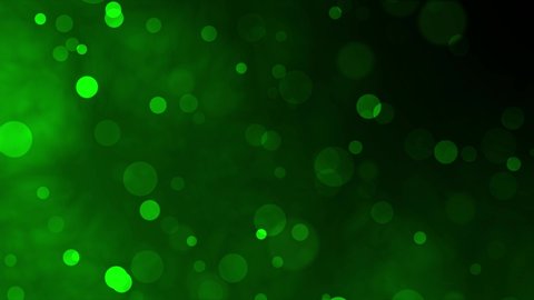 Animated Abstract background and Fading Green Particles designed background, texture or pattern concept.

