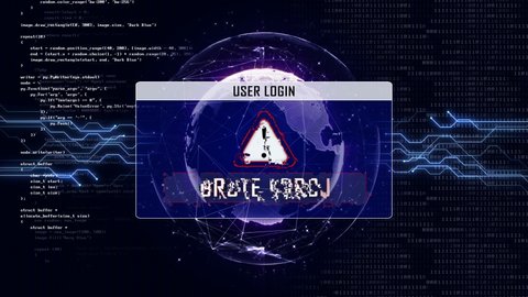 BRUTE FORCE ATTACK with, Animation, Background, Loop, 4k
