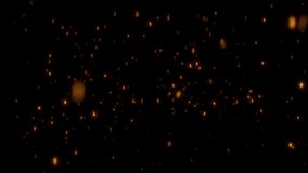 Particles Golden Sparks video for background and overlay