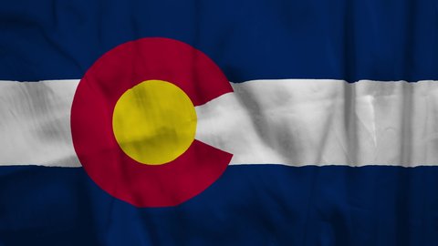 U.S states flags. Flag of Colorado. High quality 4K resolution.	