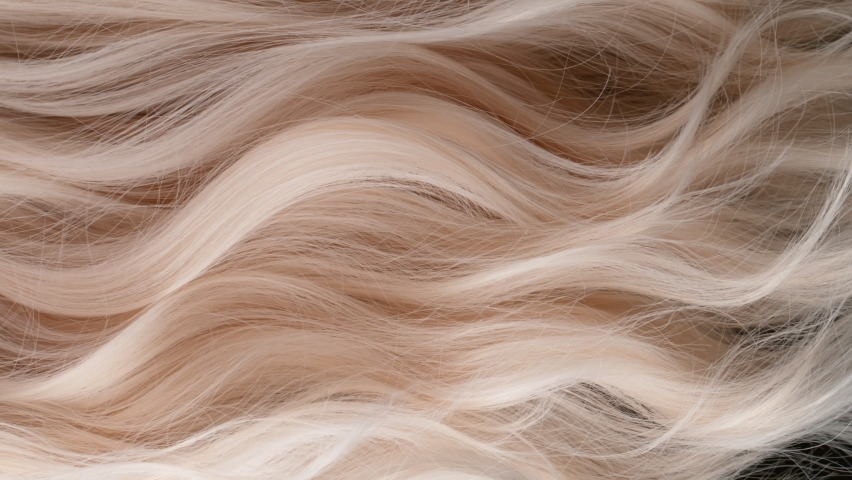 Super Slow Motion Shot of Waving Light Blonde Hair at 1000 fps. | Shutterstock HD Video #1087985677