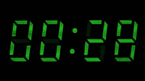 Vector Set Digital Green Numbers On Stock Vector (Royalty Free ...