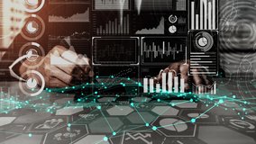 Data Analysis for Business and Finance conceptual. Graphic interface showing future computer technology of profit analytic, online marketing research and information report for business strategy. - Powered by Shutterstock - Get 15% off with code: PIKWIZARD15