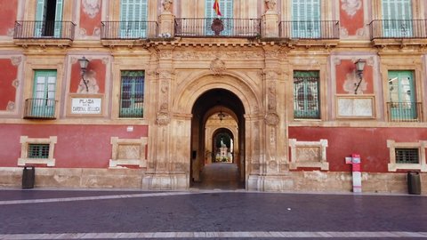 Europe, Spain , Murcia March 2022 - Casa Consistorial building palace in downtown of the city 