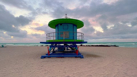 Lifeguard house at Miami Beach - travel photography