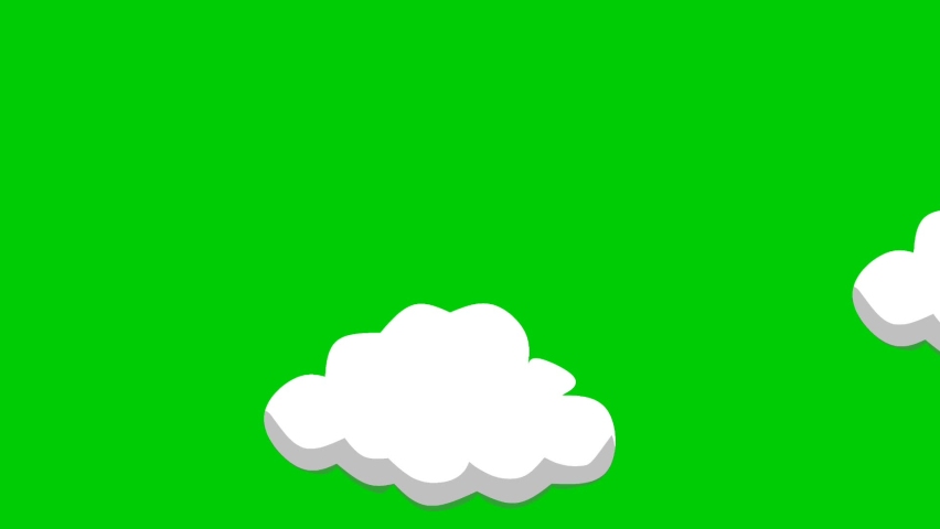 animated cloud moving green screen Stock Footage Video (100% Royalty ...