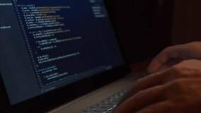 Professional Coder Writes Script on Laptop. Senior Developer Debug Program, Writes Program Code.  Programmer. Close-up of the Monitor, Fingers, and Keyboard. Developer Encodes.  - Powered by Shutterstock - Get 15% off with code: PIKWIZARD15