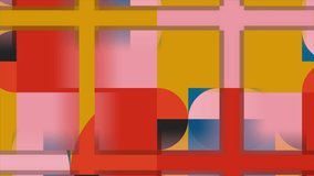 Colorful geometric pattern with moving figures in square. Motion. Beautiful colorful pattern of geometric shapes. Geometric colorful figures in retro style - Powered by Shutterstock - Get 15% off with code: PIKWIZARD15