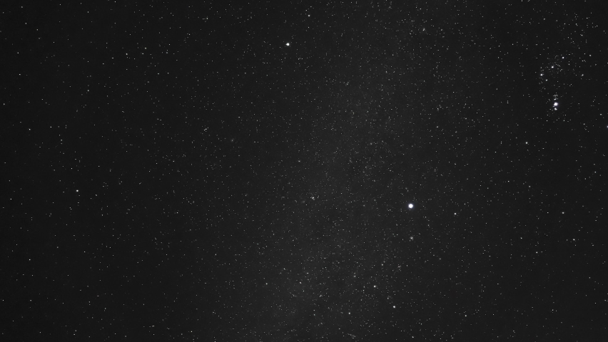Night Sky with Stars and Galaxy Timelapse
