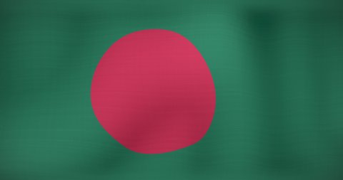 Animation of moving flag of bangladesh waving. national patriotism and celebration concept digitally generated video.