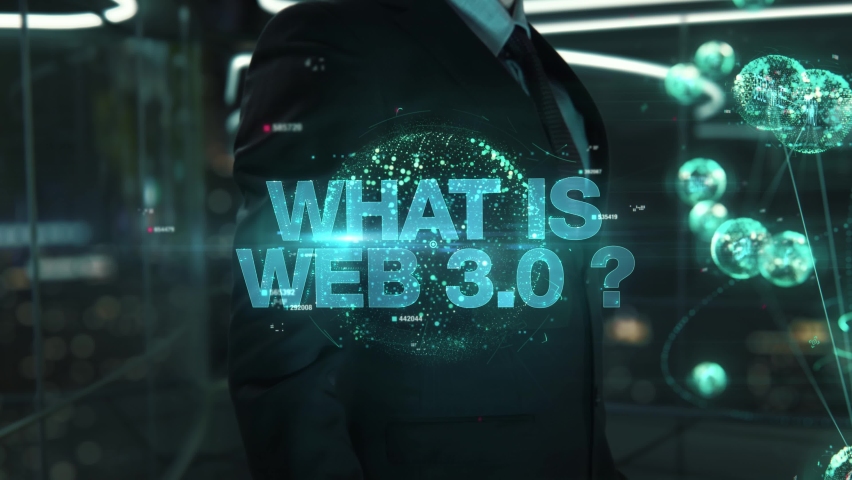 What Is Web 3.0 with Business Transformation hologram concept | Shutterstock HD Video #1088078637