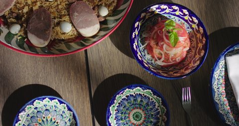Uzbek Pilaf , Panorama to Food in Slow Motion , Uzbek Cuisine