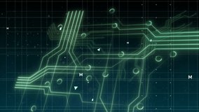 Animation of data processing over computer circuit board. global computing, data processing, technology and digital interface concept digitally generated video. - Powered by Shutterstock - Get 15% off with code: PIKWIZARD15