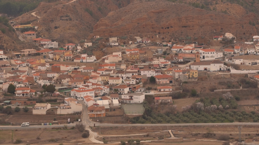 badlands mountain canyons beas de guadix Stock Footage Video (100