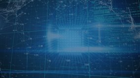 Animation of data processing over cloud on blue background. data processing, cloud computing, connections and digital interface concept digitally generated video. - Powered by Shutterstock - Get 15% off with code: PIKWIZARD15