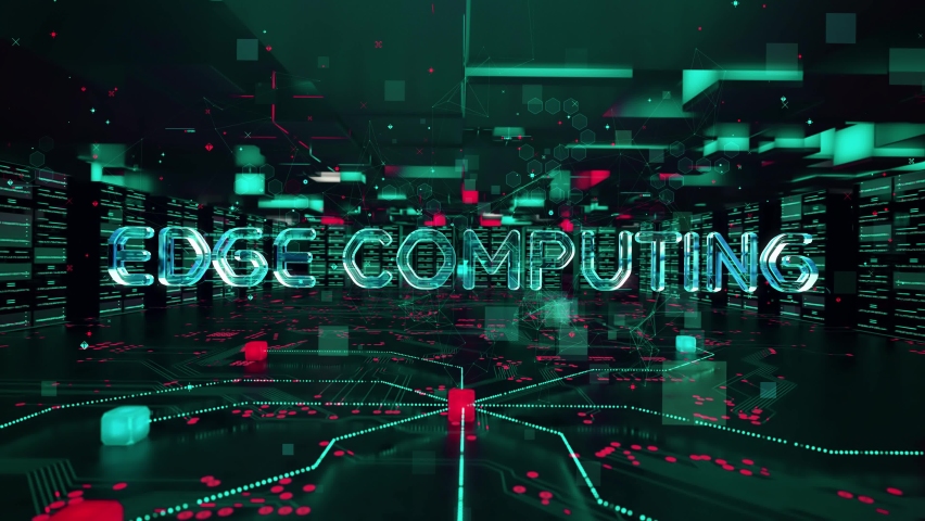 Edge Computing with digital technology concept