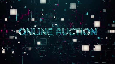 Online Auction with digital technology concept