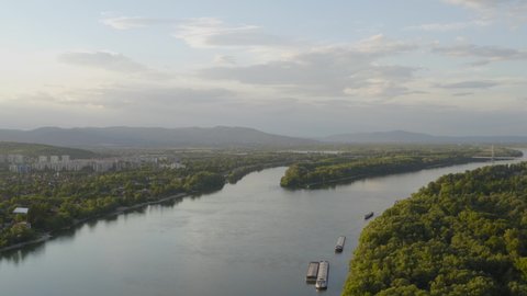 Island on River Danube, Hungary