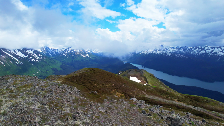 Gorgeous reveal of Grace Ridge in Alaska
