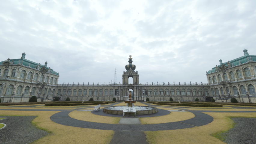Cinematic shot of Medieval architecture in Saga, Japan
