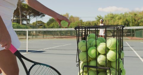 Video Basket Tennis Balls On Tennis Stock Footage Video (100% Royalty ...