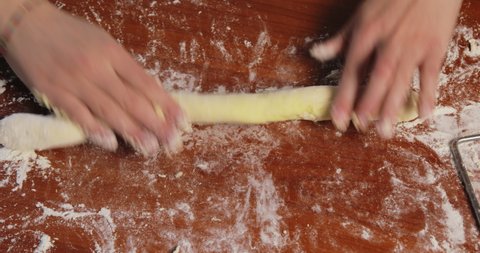 Homemade preparation of potato gnocchi food