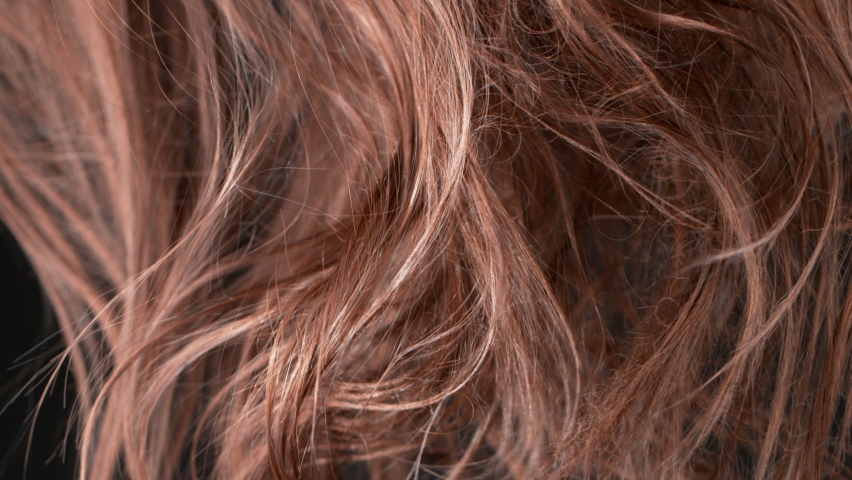 Super Slow Motion Shot of Waving Disheveled Brown Hair at 1000 fps. | Shutterstock HD Video #1088143563