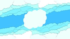 Background Paper Cloud Animation in Sky