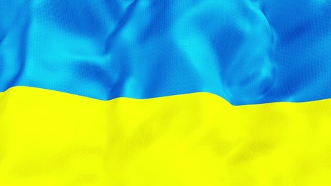 Seamless loop endless high quality animation of the UKRAINE flag. 4K