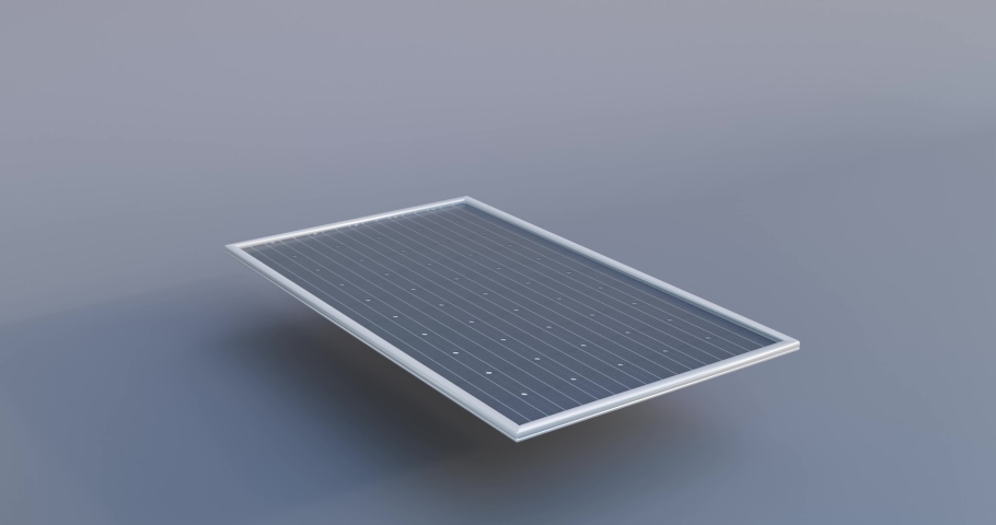 3d animation of the composition of the solar battery. Frame, protective glass, film, silicon elements, contacts.  Green energy, eco-friendly house, energy from solar panels, systems Royalty-Free Stock Footage #1088177053