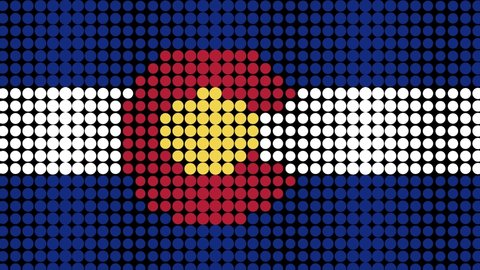 colorado state flag dot motion graphic