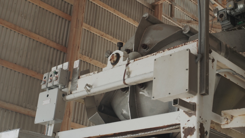 Pres for squeezing grape juice at a small family winery.