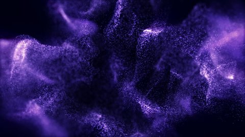 Violet Particles Background Animation Loop. Represents a loop background build with glowing particles. Use it for any video presentation or your own motion graphics project. 