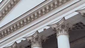 Marble columns of a monumental building. Slider shot. Slow motion - Powered by Shutterstock - Get 15% off with code: PIKWIZARD15