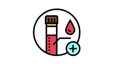 blood biopsy color icon animation