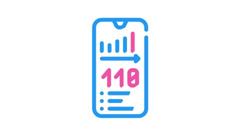 weight control phone app color icon animation