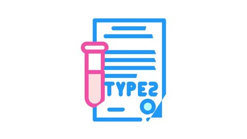 type 2 diabetes color icon animation