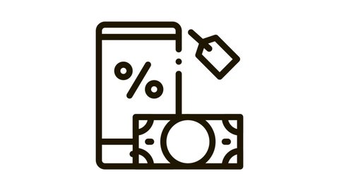 money phone pledge Icon Animation line
