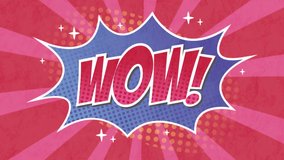 Animation of comic 5 options text over multiple comic speech bubbles with comic sound effects texts. comic book and social media concept digitally generated video. - Powered by Shutterstock - Get 15% off with code: PIKWIZARD15