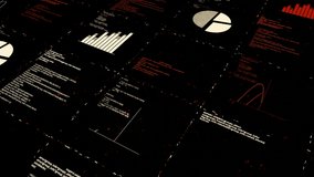 Animation of infographics with diagrams and text. Animation. Virtual table with all data and charts. Holographic information table with data - Powered by Shutterstock - Get 15% off with code: PIKWIZARD15