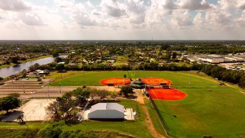 Aerial drone video Sandhill Crane Park Port St Lucie FL