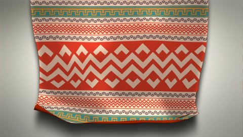 tribal pattern on cloth or weaving tribal cloth. Polyester Tapestry with ukrainian or russian ethnic design.