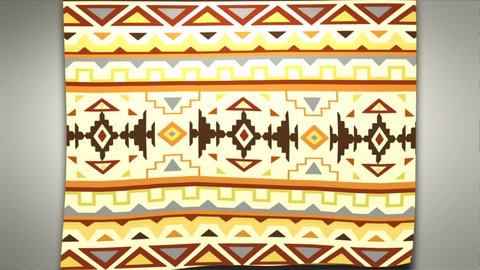 tribal pattern on cloth or weaving tribal cloth. Polyester Tapestry with ukrainian or russian ethnic design.