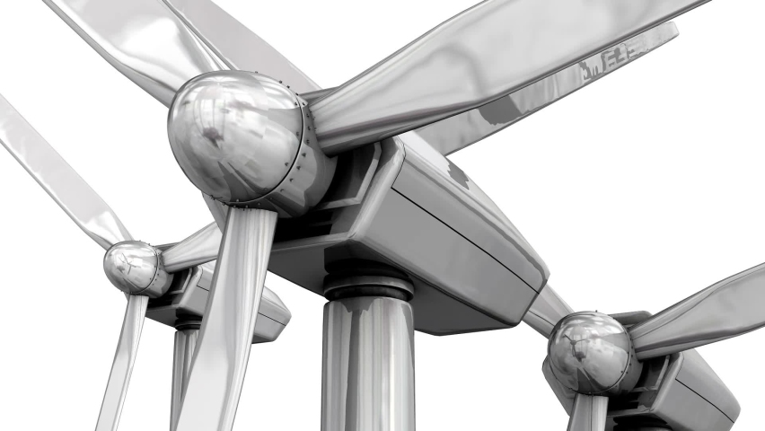 wind turbine with white background