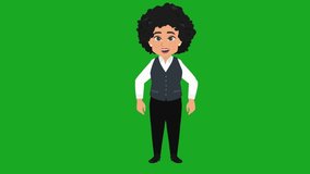 feeling strong
Business Woman Character animation video with green screen transparent background footage