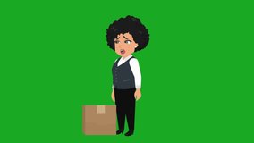 lifting good posture
Business Woman Character animation video with green screen transparent background footage