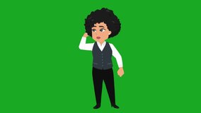 playing darts
Business Woman Character animation video with green screen transparent background footage