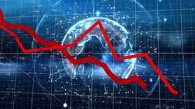 Animation red lines processing, networks of connections over globe. global connections and data processing concept digitally generated video. - Powered by Shutterstock - Get 15% off with code: PIKWIZARD15